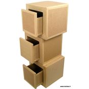 Patron de meuble en carton - Module rangement en carton Hubi Grand