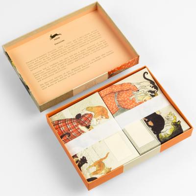 Set De Correspondance Clairefontaine - 8 Cartes Et Enveloppes Décor Céleste