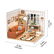 Kit Maquette Super Creator Salon DW007 Cozy Living Lounge 114 pièces Rolife