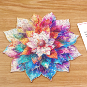 Puzzle en Bois 200 pièces Mystic Mandala Flower 28x29cm TA001 Puzzle Paradise Rowood