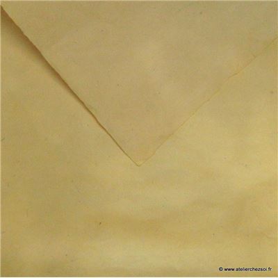 Papier népalais uni couleur Vanille 50x75 cm