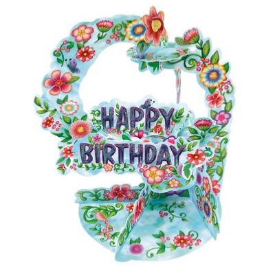 Anniversaire Carte 3D Cartes Anniversaire Cadeaux Fleurs Carte Happy  Birthday