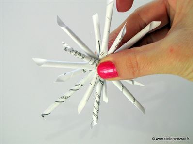 Tuto Déco Flocon Papier roulé - Assemblage des flocons