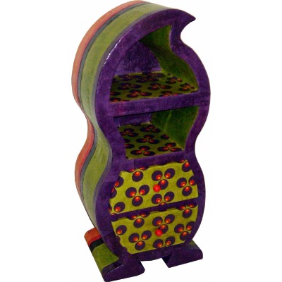 Etagre en carton Hoscar par Hlne - Dcoration papier artisanal Dcoration violet et vert
