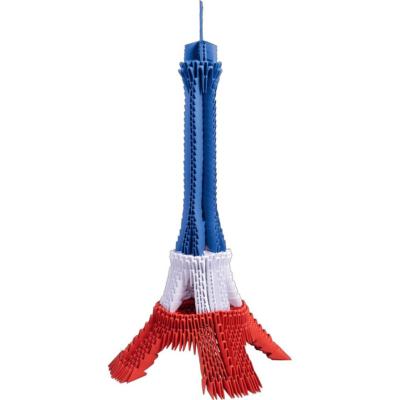Kit pliage Origami 3D Tour Eiffel tricolore 1100 pièces Taille XL Créagami
