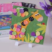 Coffret Feutrine à coller 6 Tableaux Animaux Savane 3 ans Crealign