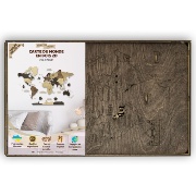 Carte du monde 2D en Bois Multicolore Taille M 70x100 cm Creatif Wood