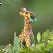 Mini-maquette Eugy Girafe 11.7 cm à construire en Carton 3D