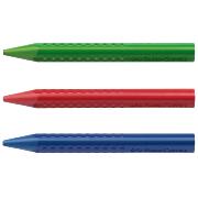 Craies Plastique Jumbo 12 Couleurs Grip Effaçables Faber Castell