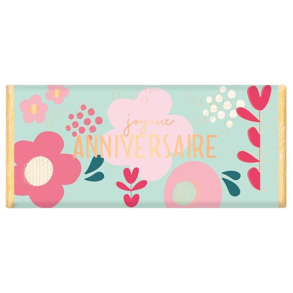Tablette Chocolat Bio 30g Joyeux Anniversaire Vert Et Rose Tablette Chocolat Bio 30g Joyeux Anniversaire Vert Et Rose