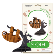 Kit Maquette Carton Paresseux à fabriquer 15 cm 61 pièces Puzzle 3D