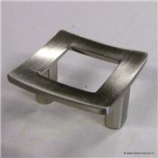 Bouton de meuble cadre zamak finition inox 41mm