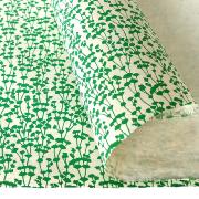 Papier népalais Euphorbes Vert sur Naturel 50x75 cm Lamali