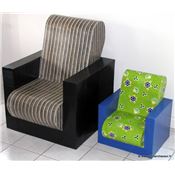 Patron de meuble en carton - Fauteuil en carton Hadam enfant