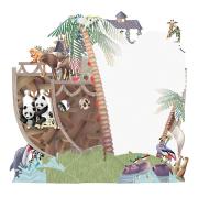 Carte 3D Arche de Noé 16x16 Décor en relief avec enveloppe