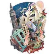 Carte 3D Peter Pan 16x16 Décor en relief avec enveloppe