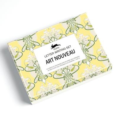 Set de Papier à Lettres Art Nouveau 40 feuil 40 env et 50 stickers Pepin Press