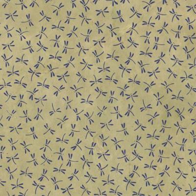 Papier népalais Libellule Vert Motif Marine 50x75 cm