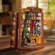 Kit Maquette Book Nook à fabriquer Coin Bibliothèque Silent Corner Study 12x12x25 cm TGE02 Angle de livres 3D miniature Rolife