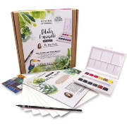 Débuter l'Aquarelle Kit complet 12 couleurs Thème Jungle Marie Boudon Sennelier