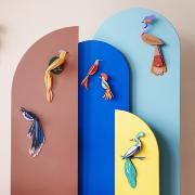 Oiseau de Paradis Jaune Olango 37cm Décoration murale 3D Studioroof
