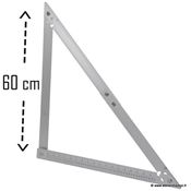 Grande equerre pliante 60 cm graduée aluminium