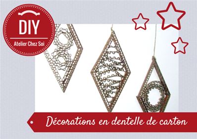 Tuto Loisirs créatifs : décoration à suspendre dentelle de carton