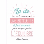 Carte Postale Message La Vie C Est Comme Une Bicyclette Kiub De L Atelier Chez Soi