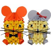 Kit pliage Origami 3D de 2 Souris 5x7 cm 105 modules Modular Origami ATH Press