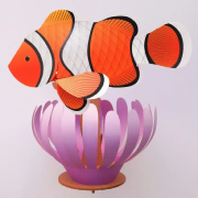 Kit de fabrication 1 Poisson Clown 14 cm sur Récif Clownfish Assembli