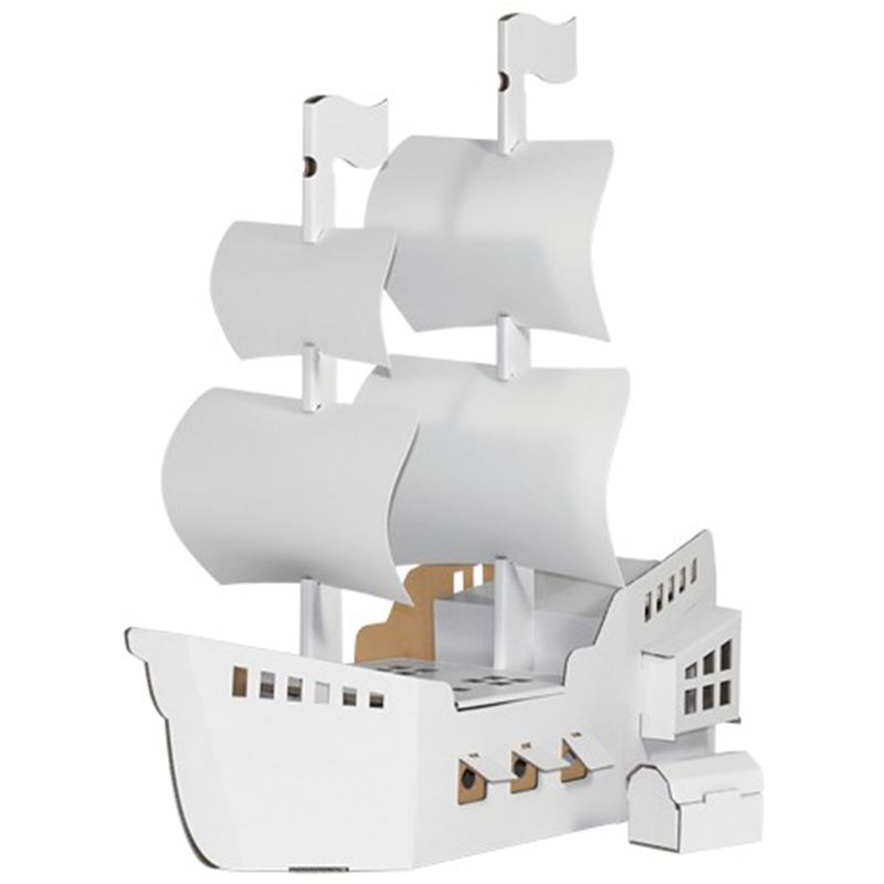 Bateau pirate en carton à décorer Calafant de L