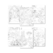 Bloc de coloriage Les jardins 20 feuilles A4 250g Odélia E. Colin Clairefontaine