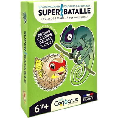Jeu de Bataille à personnaliser Super Bataille Animaux Incroyables Coq6grue