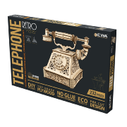 Maquette en bois Téléphone Ancien 232 pièces 21× 22×28cm Telephone Retro Ewa