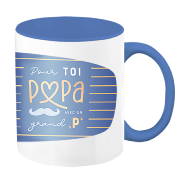 Mug Pour Toi Papa avec un grand P Tasse avec anse Bleue Art Grafik
