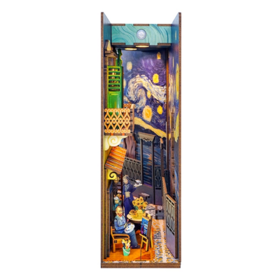 Kit Maquette Book Nook à fabriquer Van Gogh 18x8x24.5 cm HTQ113 Vincent's World Miniature 3D