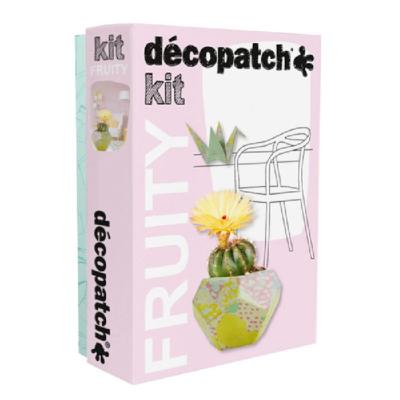 Boîte créative Thème Fruity 2 formes à décorer Kit Décopatch