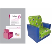 Patron de meuble en carton - Fauteuil en carton Hadam enfant