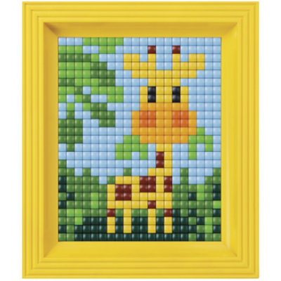 Kit Tableau en Pixels XL Girafe 10x12 cm avec Cadre 480 Pixels XL Pixel Hobby