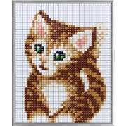 Kit Tableau en Pixels XL Chaton 20x25 cm 2000 Pixels XL Pixel Hobby