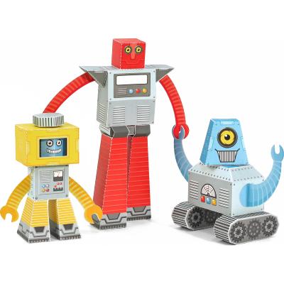 Paper Toys 3 Robots à fabriquer 14 à 23 cm Jouets en papier Pukaca