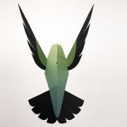 Kit de pliage Prédécoupé Colibri à queue large 23 cm Oiseau en Papier 3D Plego