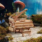 Kit Boîte à musique Piano à fabriquer 17 cm Puzzle 3D Bois mécanique Magic Piano AMK81 223 pièces Rokr
