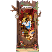 Kit Maquette Book Nook à fabriquer Alice au Pays des Merveilles 20x15x25cm TGB12 Serre-livres Alice 3D miniature Rolife