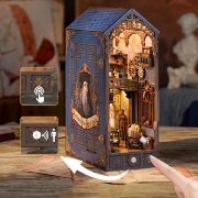 Kit Maquette Book Nook Leonard de Vinci 27x19x11 cm TQ135 Serre-livres 387 pièces Miniature 3D  ToneCheer