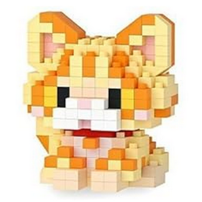 Mini-briques Petit Chat Orange 4.8x4x5.4 cm 296 pièces K221 Pet Day Mini Blocs de construction Mekansm