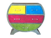 Commode en carton colore par Anne - Dcoration papier npalais color