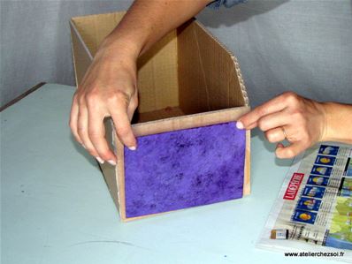 Tuto DIY Casier en carton - décoration devant