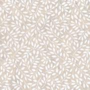 Papier népalais motifs Petites Feuilles de Saule Blanc sur Ivoire 50x75 cm