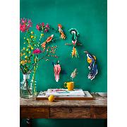 Oiseau de Paradis Bleu Flores 37cm Décoration murale 3D Studioroof